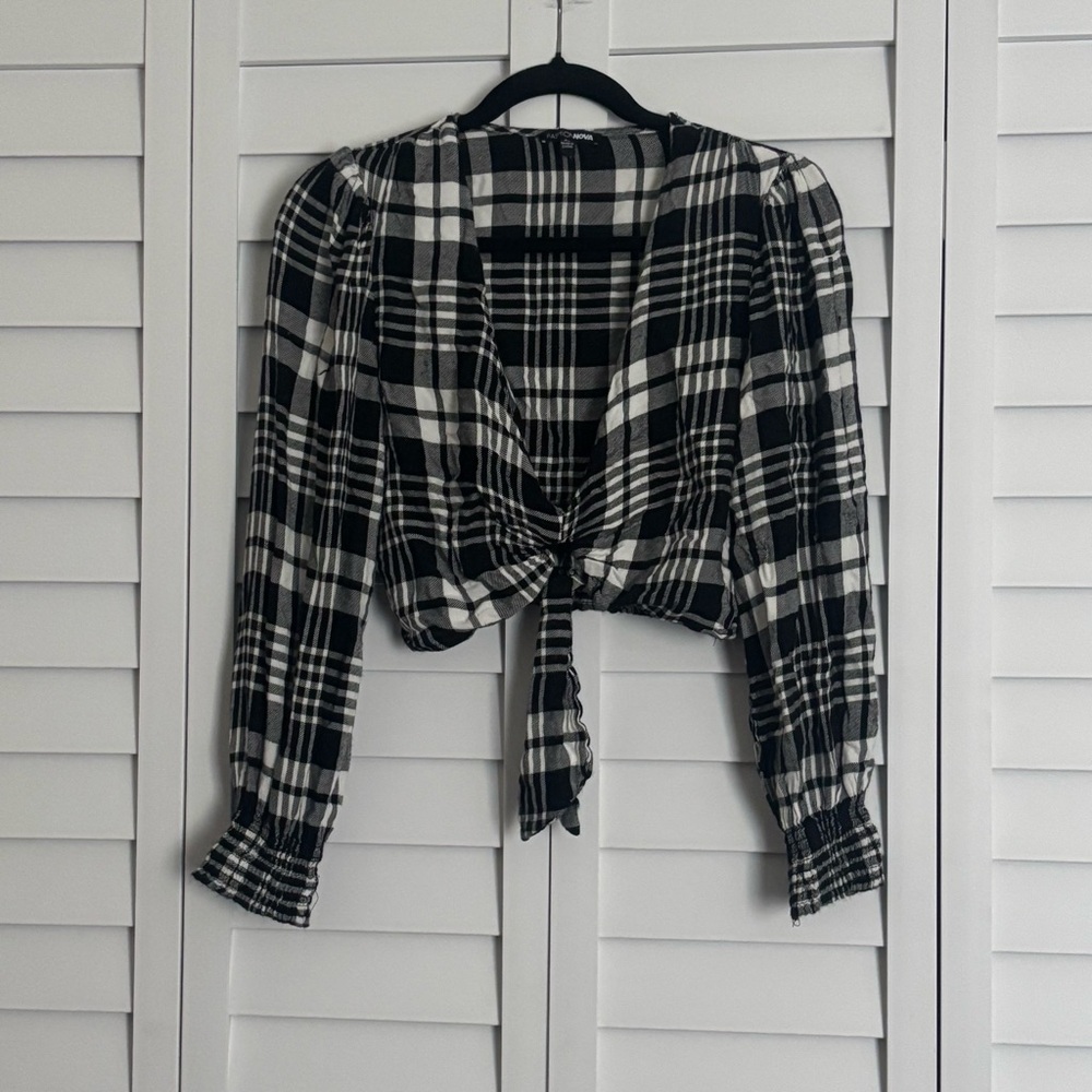 plaid skirt two-piece set with crop top